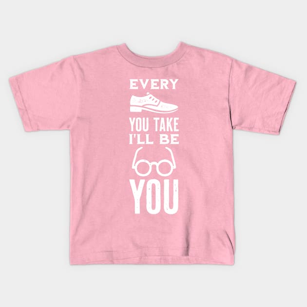 Retro Music Quote Kids T-Shirt by Dellan